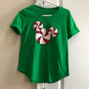 Disney  candy cane ears t shirt Size S NWOT